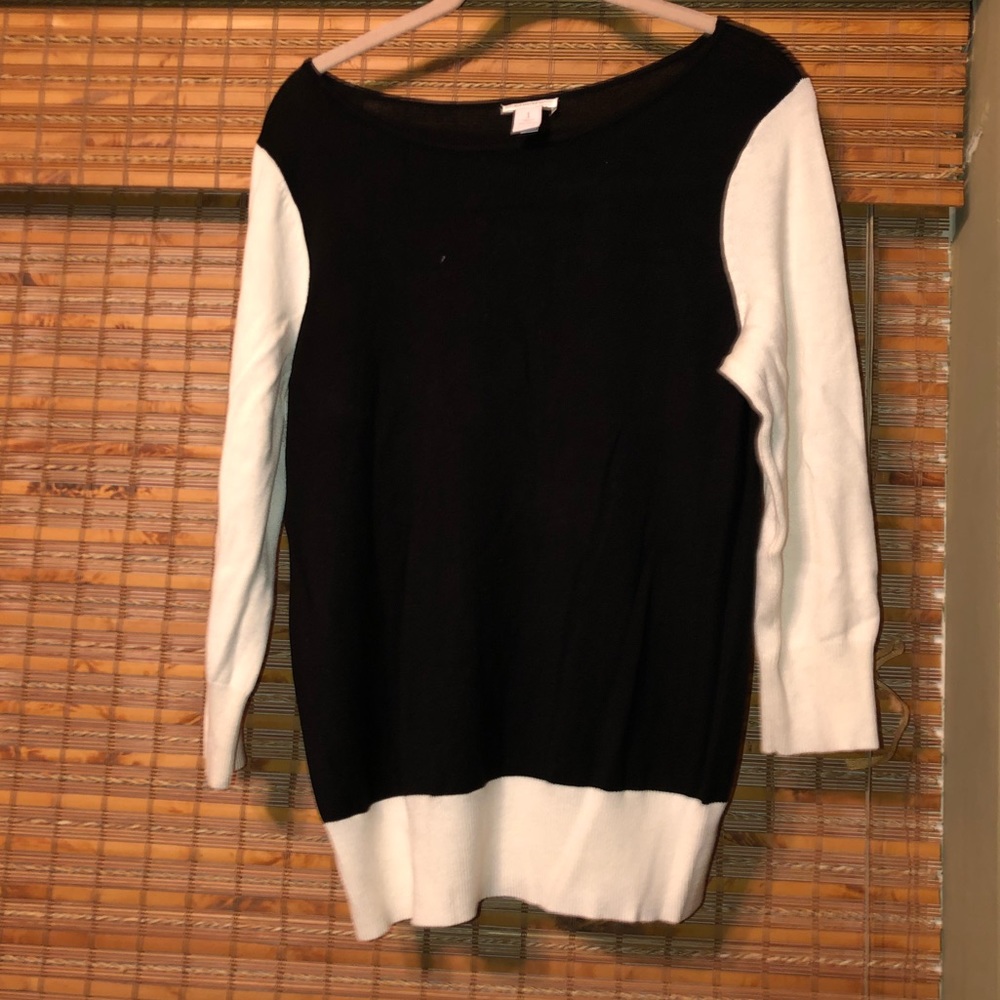 Chico’s black and white sweater